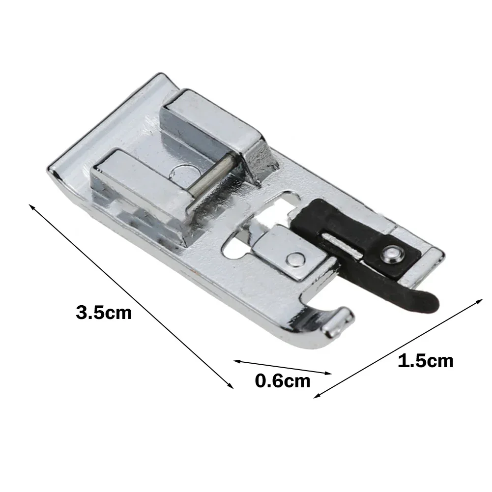 Overlock Overedge Overcasting Sewing Machine Presser Rolled Hem Foot Tool For Low Shank Snap-On Singer Brother