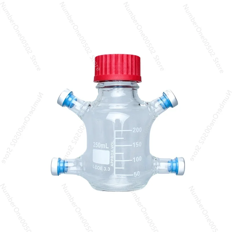 

250mlgl Bottle Cap Multi-mouth Anaerobic Biological Culture Fermentation Sealed Anaerobic Bottle Crimping Reagent