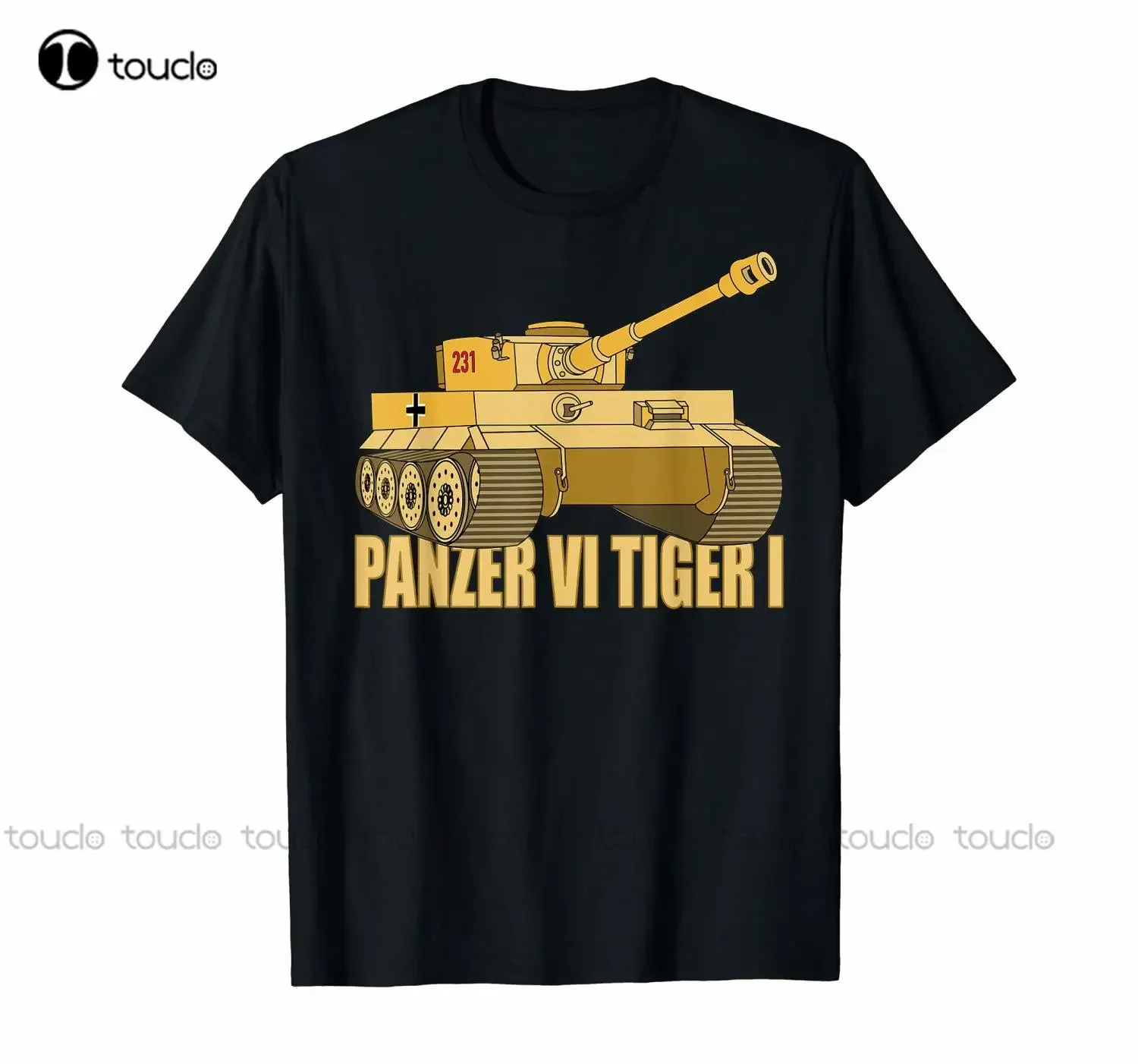 تي شيرت Panzer Vi Tiger I Tank Ww2 هدية فنية للجيش الألماني قمصان وقمصان رياضية للرجال