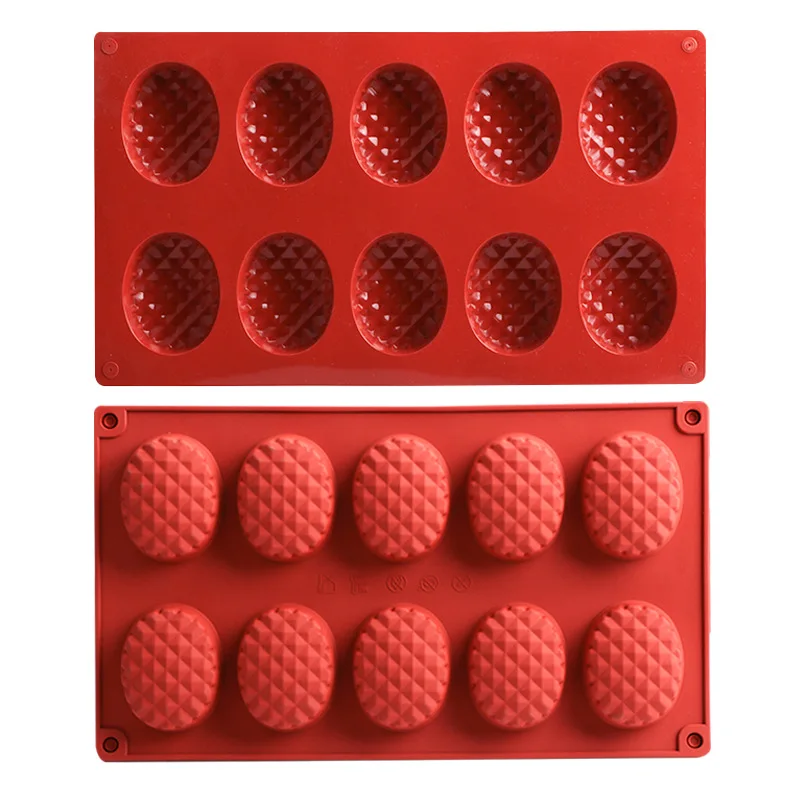 

8Even Oval Mousse Cake Mold Silicone HandmadediyFruit Pineapple Mold Chocolate Pudding Cake Mold