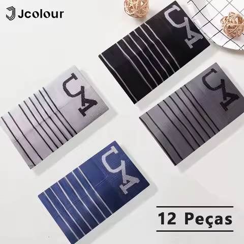 12 Peças，Cueca boxer masculina，Confortável e macio, esportivo e respirável，Corte tridimensional，Cueca masculina