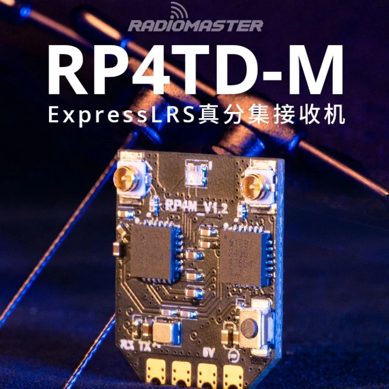

Radiomaster RP4TD-M ExpressLRS 2.4GHz Mini True Diversity Receiver Built-in TCXO