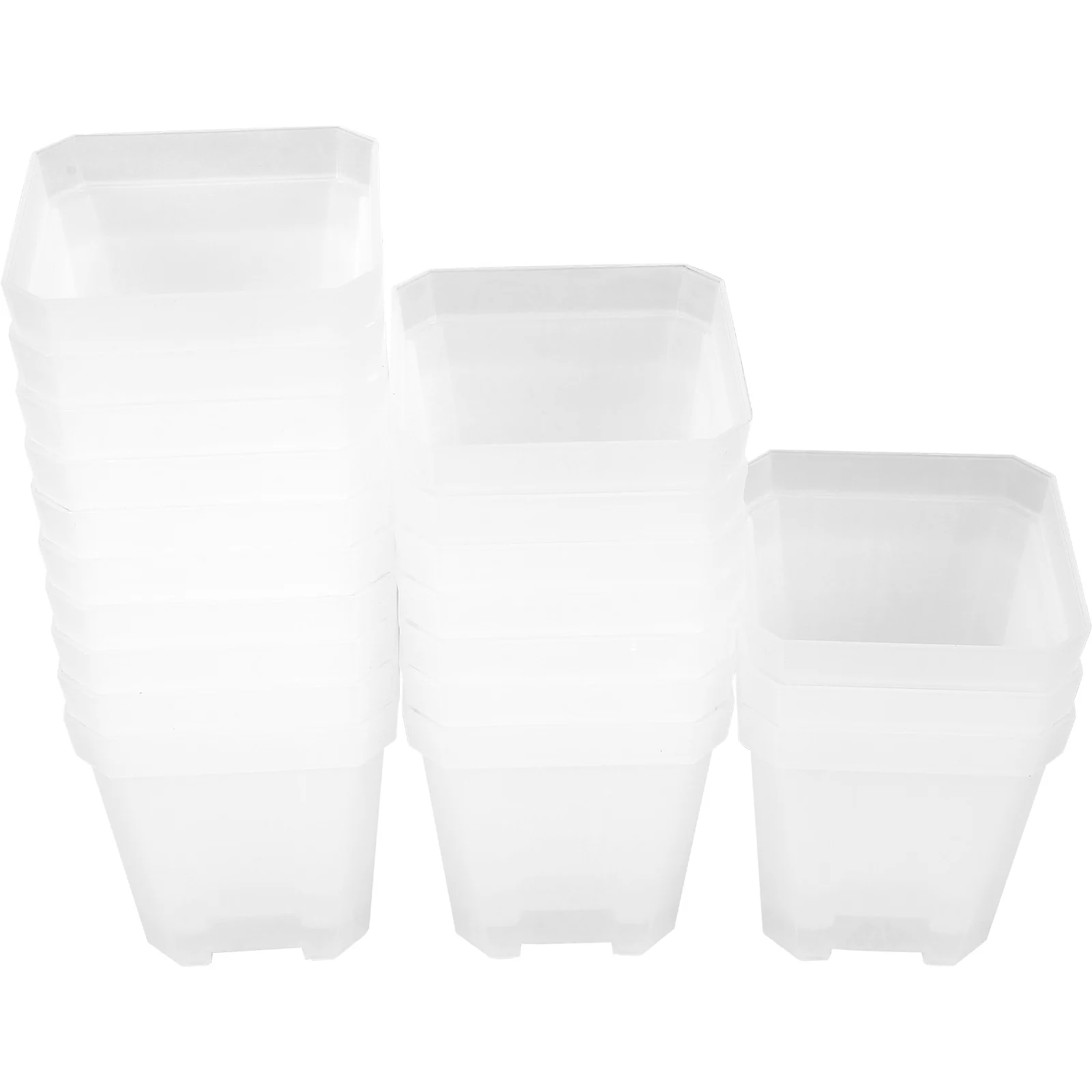 

20pcs Succulent Plant Flower Pot Plastic Nursery Pots Drainage Holes Outdoor Garden Flower Planting Container Decor