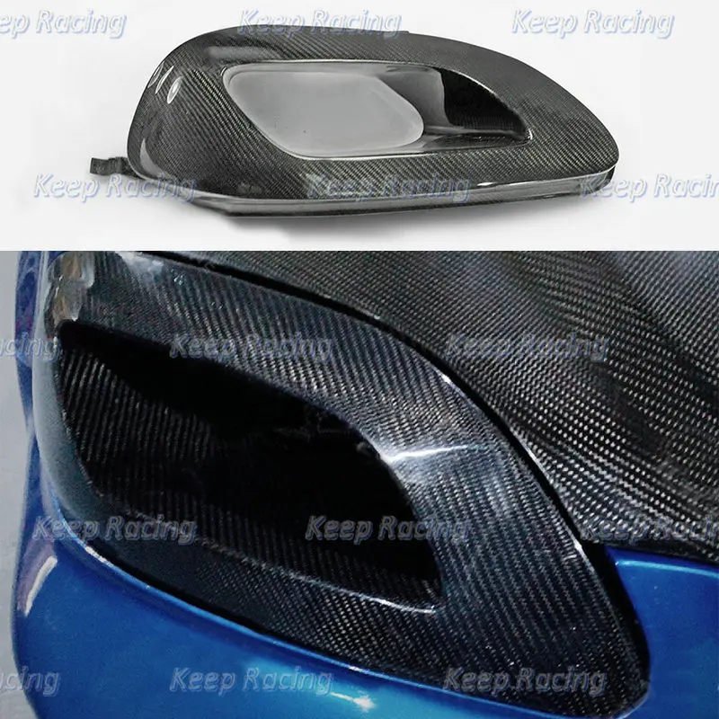 Auto Part Carbon Fiber Headlight Air Duct RHS For Honda EK9 Civic 96-98 Glossy Finish EK Front Bumper Intake Vent Car Styling