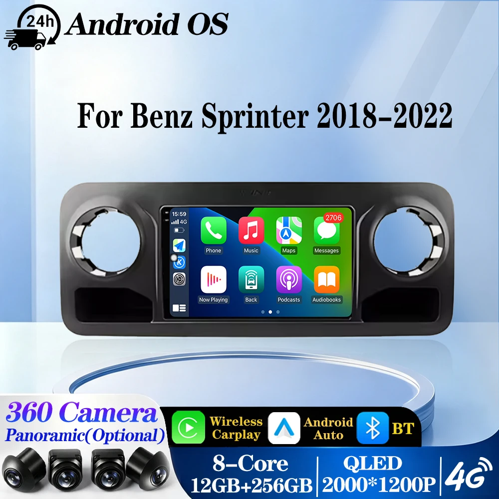 For Benz Sprinter 2018-2022 Carplay Car Radio Multimedia Video Player Android 16 Auto WIFI GPS Navigation DSP stereo BT tools