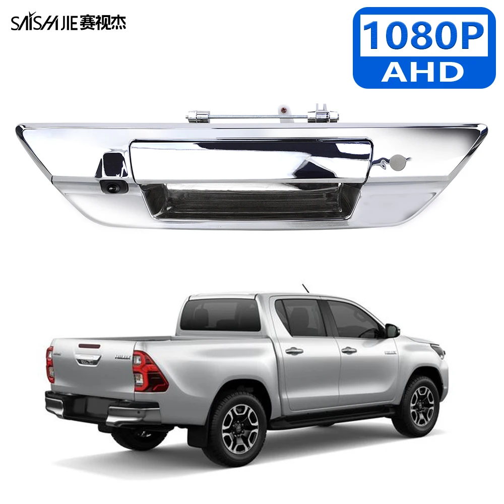 

1080P Car Tailgate Door Handle Chrome Camera HD For Toyota Hilux Revo 2015-2021 Pickup Trunk Rear View Backup system