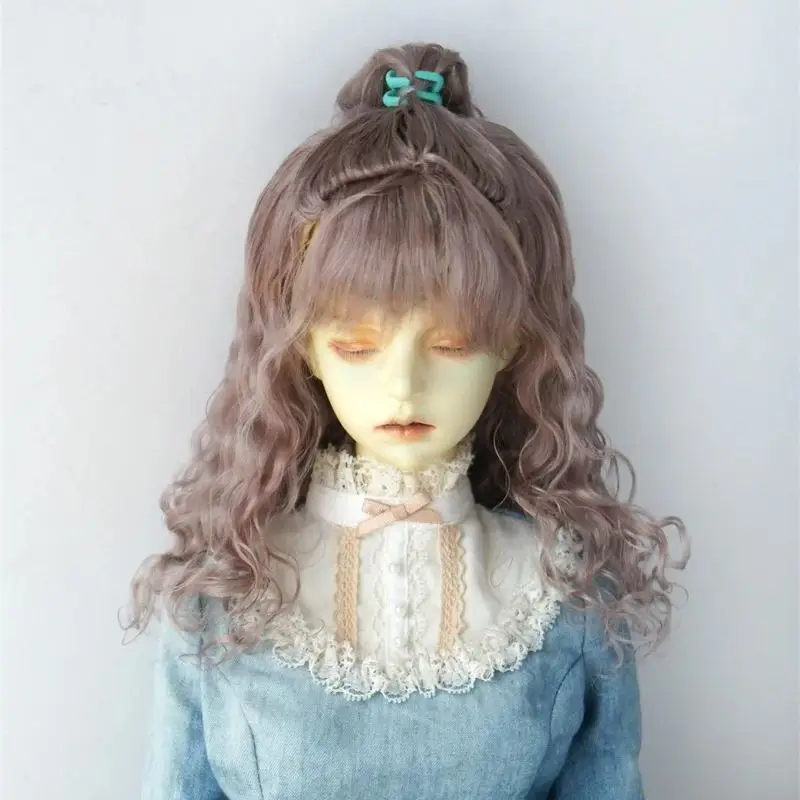 

Новый материал, чесаный мохер, парик BJD, высокий хвост, волосы для размеров 8-9 дюймов, 9-10 дюймов, 10-11 дюймов, аксессуары для кукол Qbaby Blythe