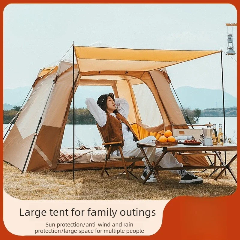 DurableTent Outdoor Thickened Rainproof Camping Shower Room, Portable Folding Camping Picnic Automatic Quick-opening Shower Room