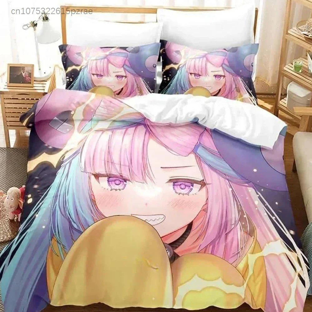 Anime Kawaii Girs Iono Bedding Set Printed Bed Set With Pillowcase Duvet Cover Soft Queen King Size Bedclothes Home Adult Kid