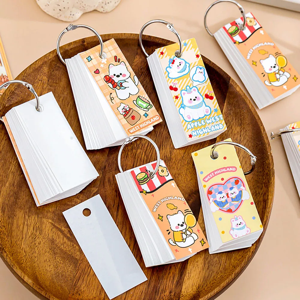 1pc random style cute mini iron ring notebook, removable sticky note book, portable pocket notebook