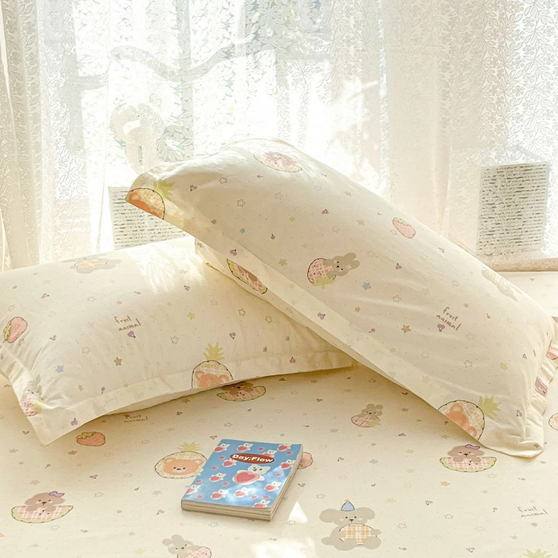 

Наволочки из 100% хлопка, утолщенные, с реактивной печатью, из чистого хлопка, мягкие, дышащие, всесезонные, стандартный размер