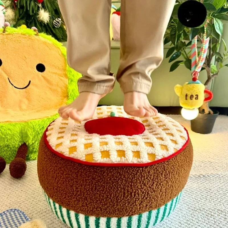 Cute Colorful Dopamine Floor Pouf Washable Tatami Seat Soft Ottoman Lazy Sofa for Bedroom Living Room INS Style view 4