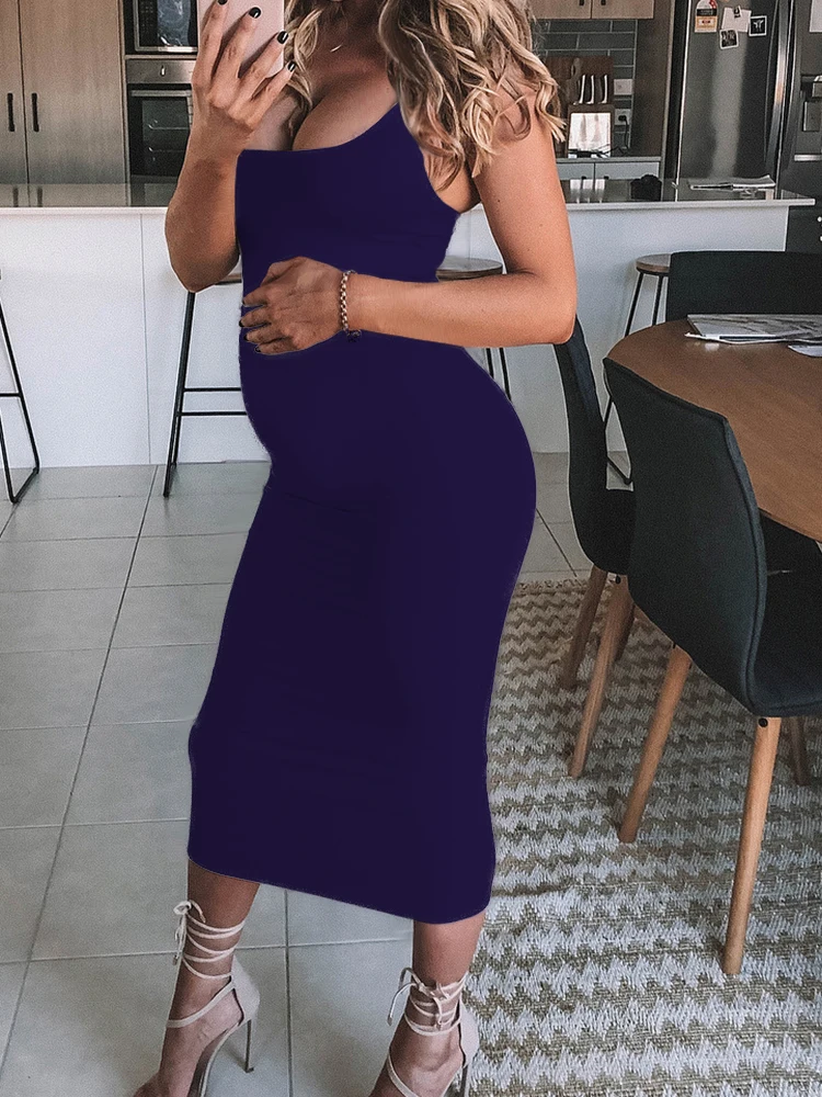 Women's Slim Bodycon Solid Color Dress Long Elegant Sleeveless Sexy Backless Silp Club Party Dresses