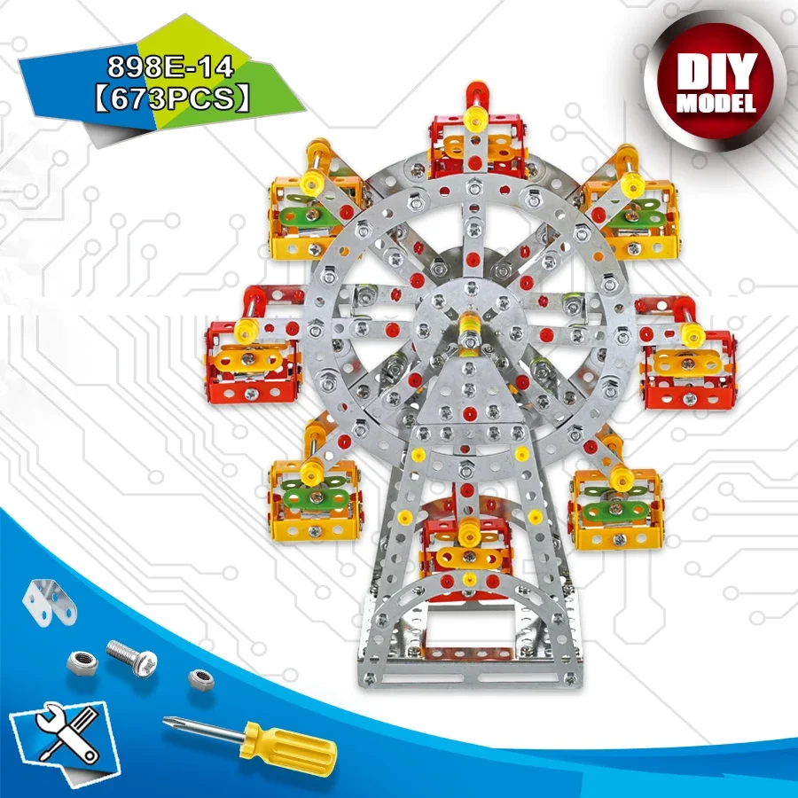 DIY Assembly Variable Multi Shape Building Block Boy Girls Toys For Children Birthday Gift Toy, Metal Building Educational