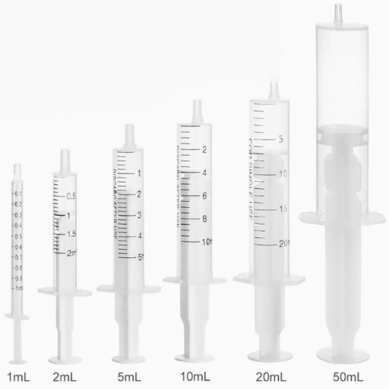 Plastic syringe without rubber ring PP liquid chromatography sampler ink syringe liquid adder dispensing laboratory use