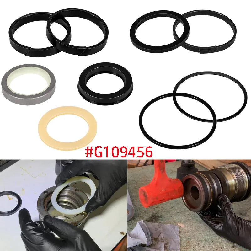 Hydraulic Cylinder Seal Kit G109456 G105550 Fits for Loader & Backhoe MB4/94 350 580B 580C 580F 680C ,Rod: 1.50