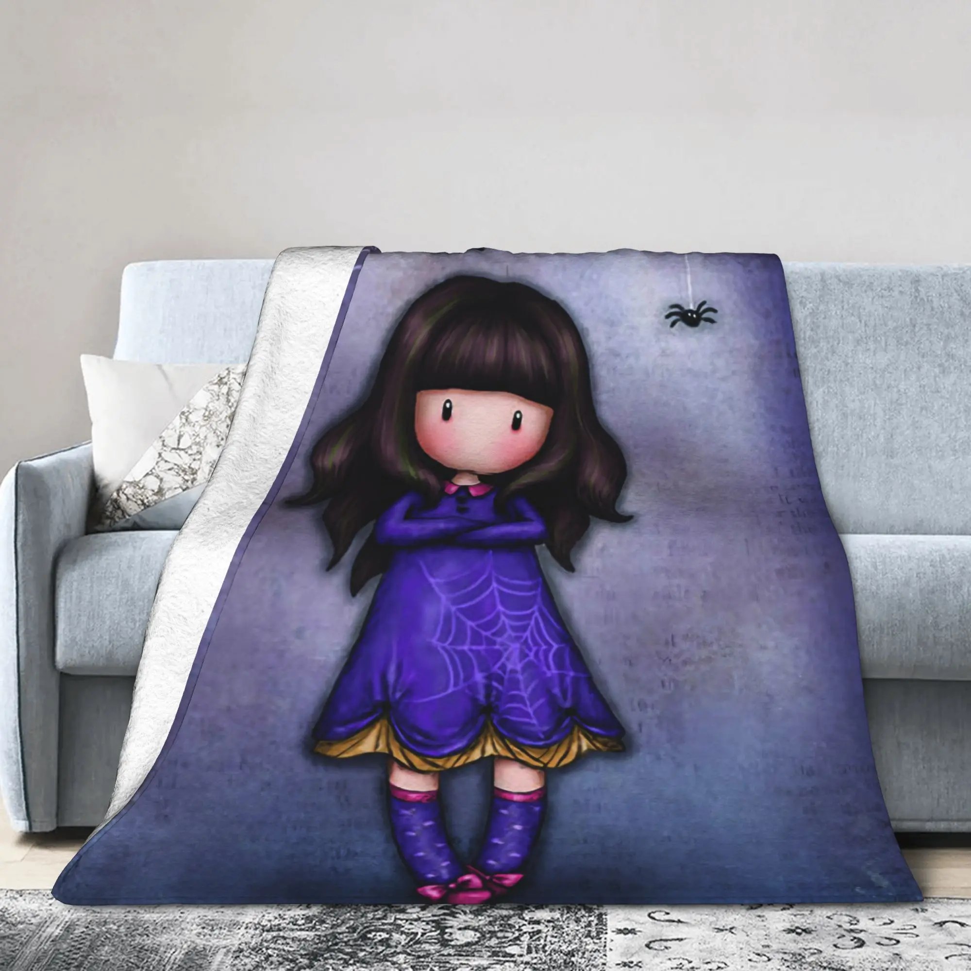 S-Santoro G-Gorjuss Blankets Fleece Spider Super Warm Throw Blanket for Bedding Couch Bed Rug