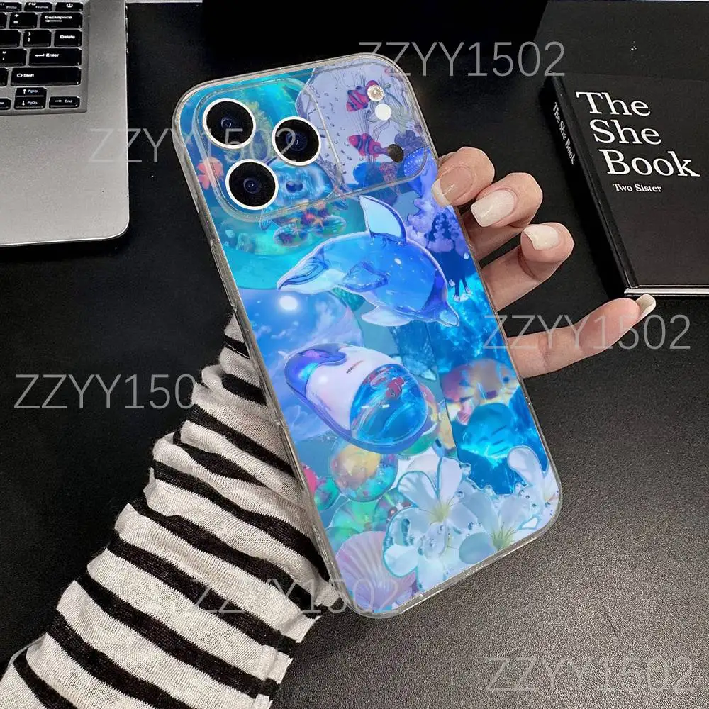 Funda de teléfono Frutiger Aero Art para iPhone 17,16,15,14,13,12,11 Pro,Max,Plus,X,XS,XR,SE4,E Mini transparente suave