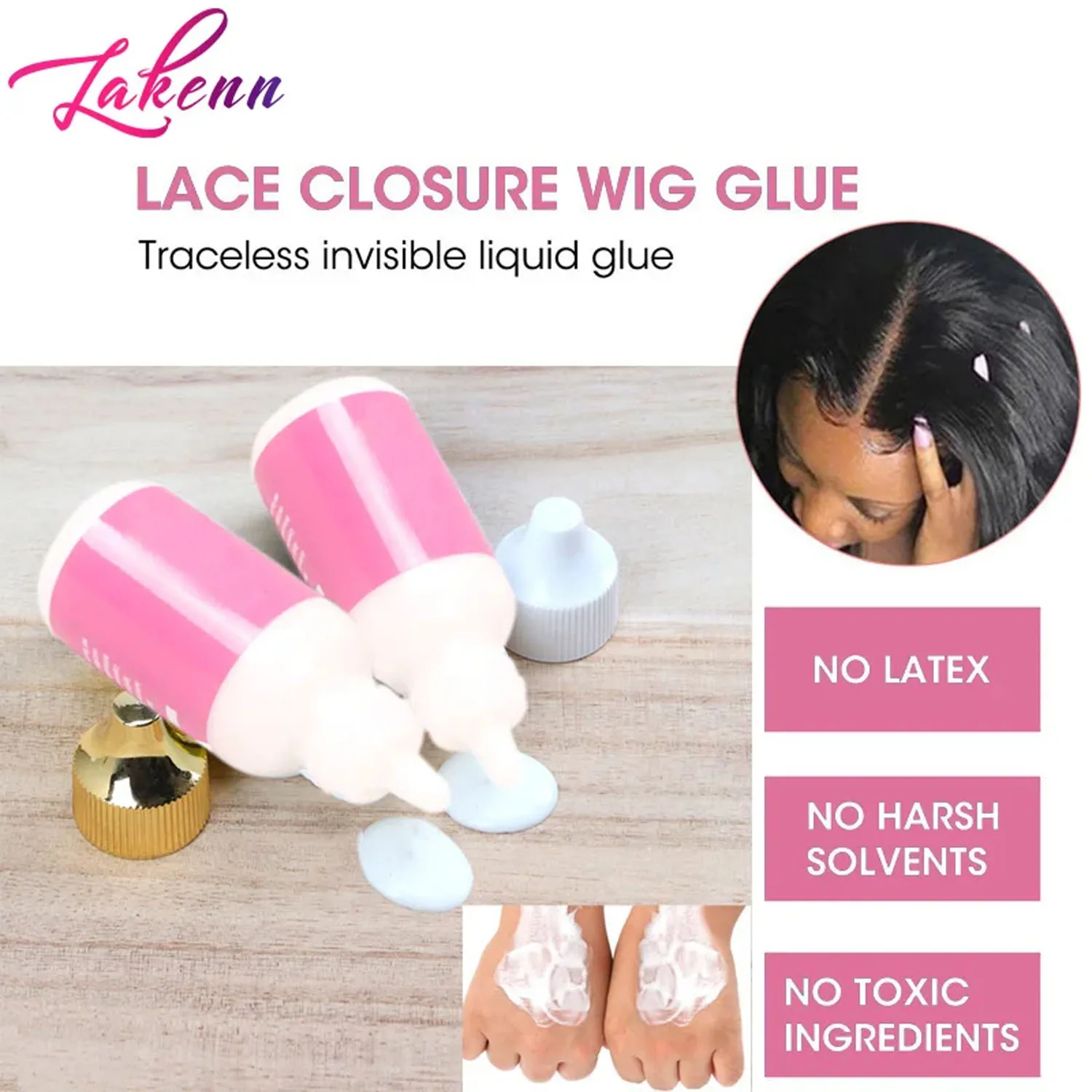 الدانتيل الغراء جريئة عقد مقاوم للماء الدانتيل شعر مستعار أمامي الغراء قوي عقد استبدال الشعر لاصق غير مرئية شعر مستعار لاصق للشعر المستعار