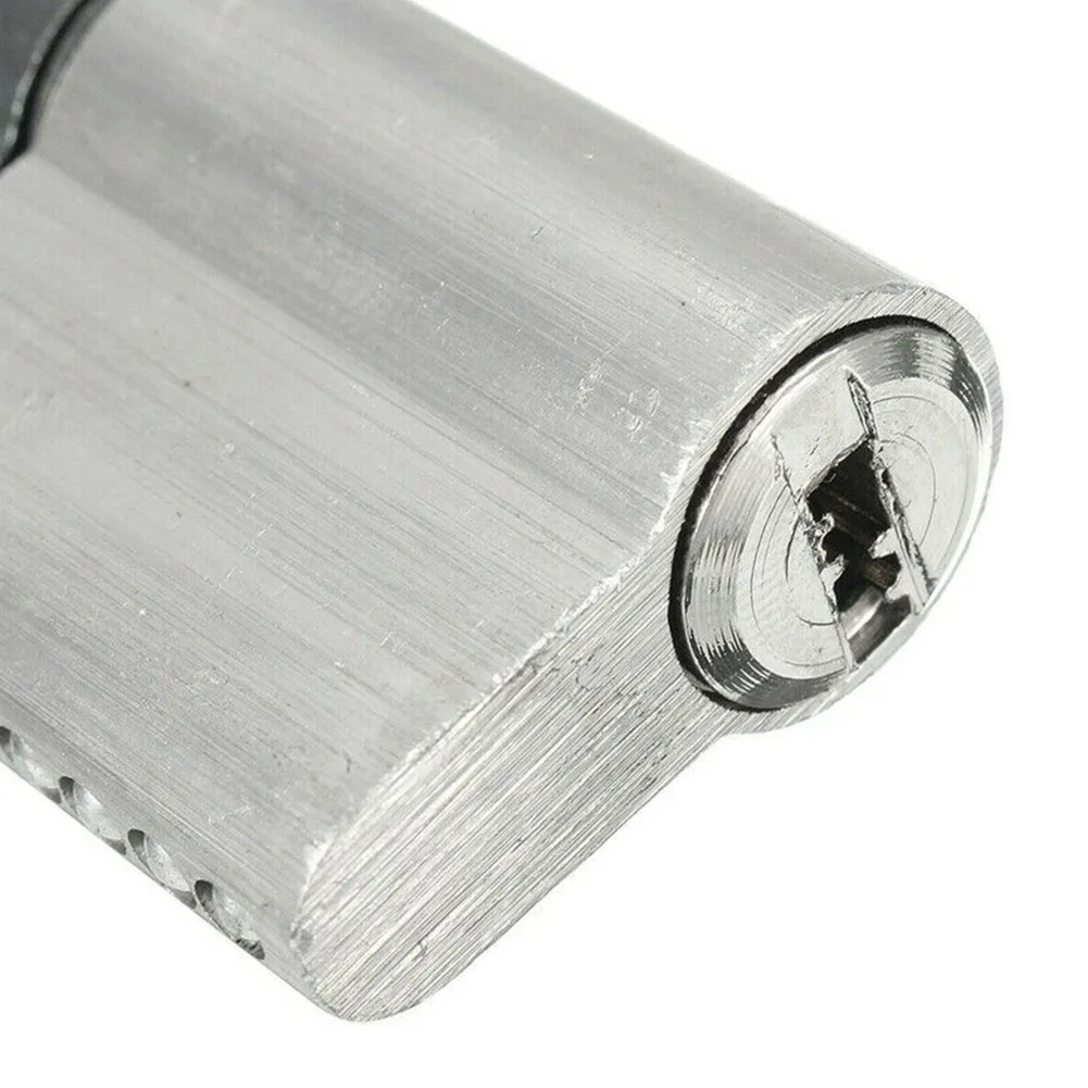 Secure UPVC Door Lock Cylinder, Anti Theft Mechanism, Enhanced Security, Thumb Turn Design, Includes 3 Keys, Silver Tone