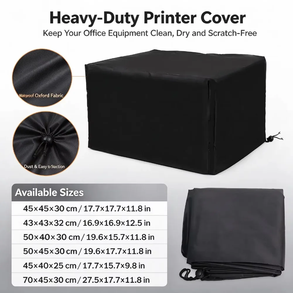 Printer dust cover waterproof oxford cloth dust cover with drawstring suitable for all-in-one multi-function printer