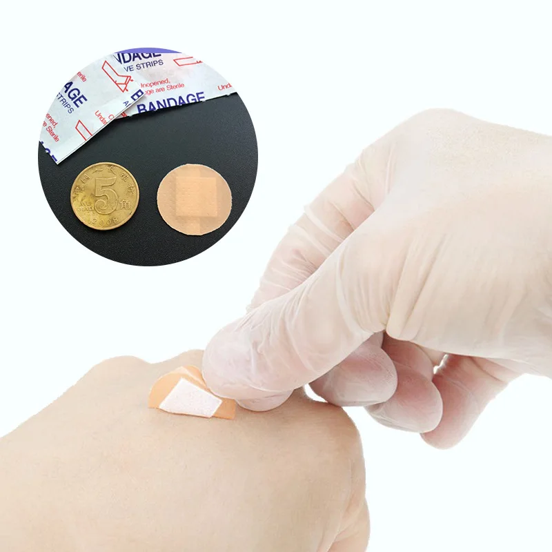 100 قطعة/المجموعة جولة الفرقة المعونة الإسعافات الأولية تضميد الجروح التصحيح للماء لاصق الضمادات ل الطوارئ الجرح الشريط الجص