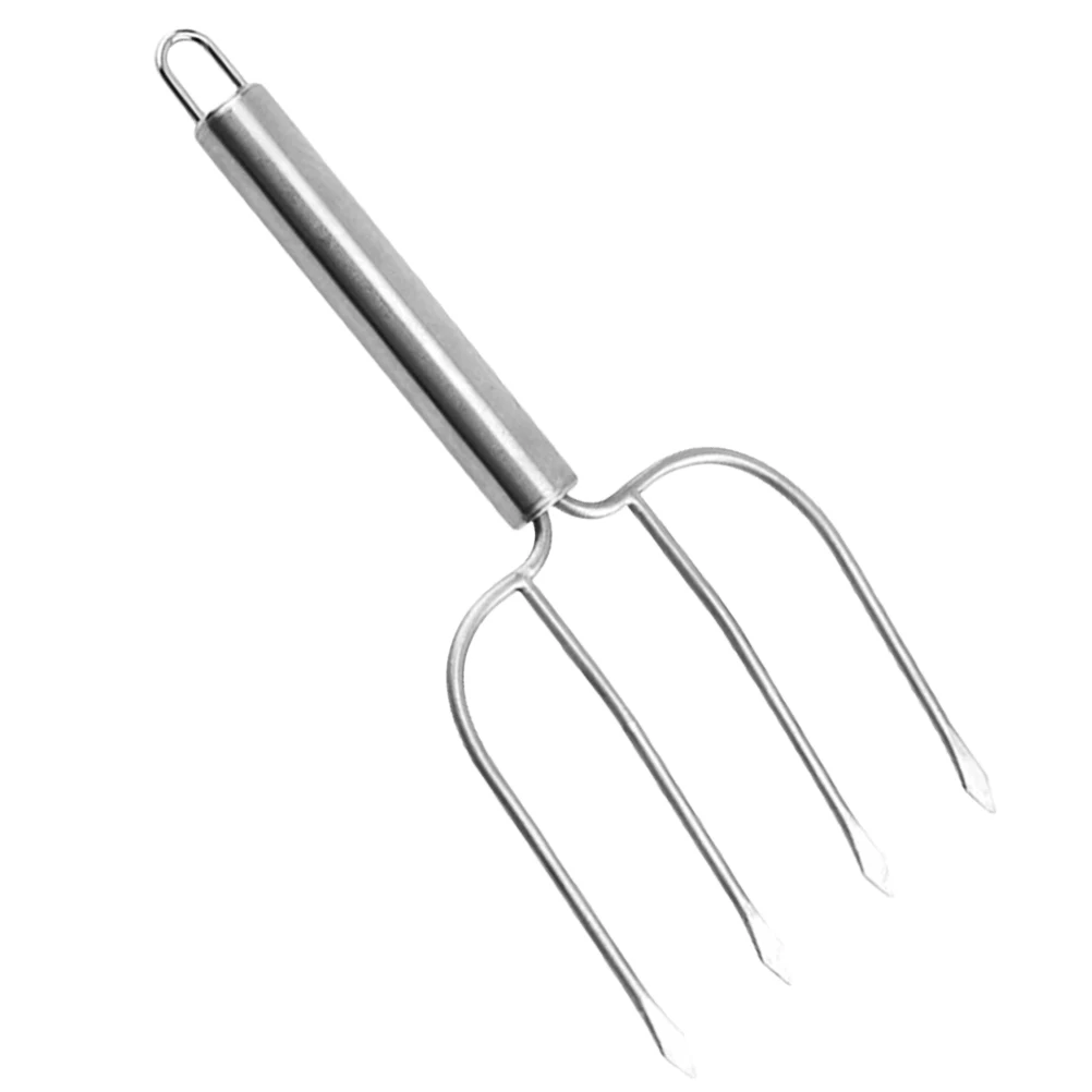 

Stainless Steel BBQ Portable Roasting Sticks Picnic Grilling Bbq Meat Fork Steak Grill Carving Fork For Outdoor Camping Kitchen
