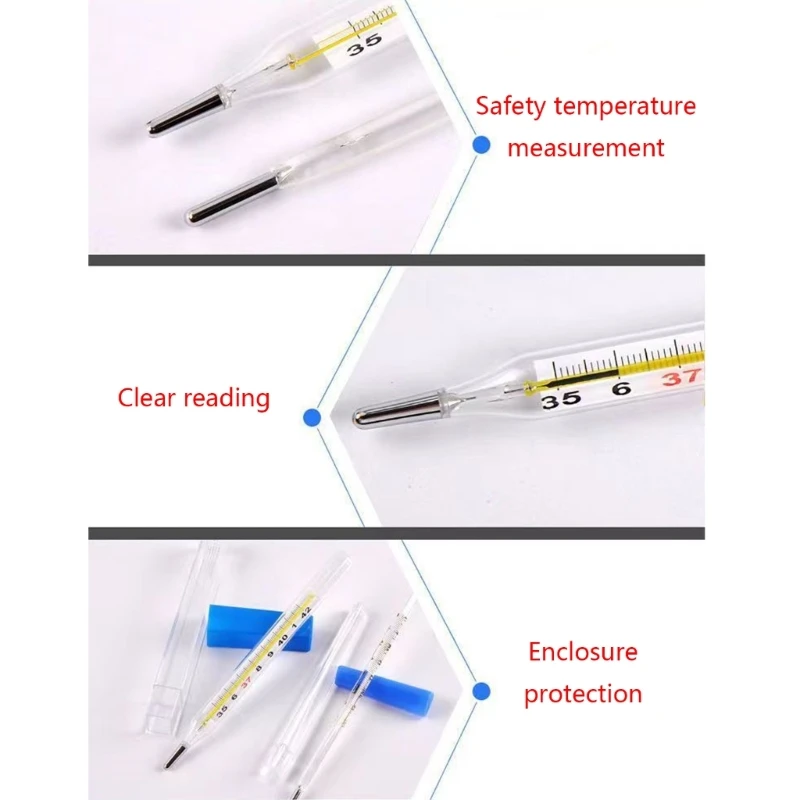 Clássico tradicional clínico vidro livre termômetro celsius pxpd