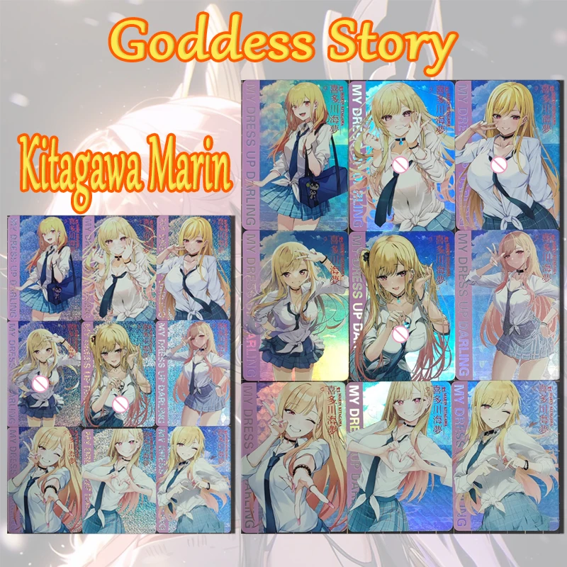 

Anime Goddess Story Kitagawa Marin DIY homemade color flash card set ACG sexy girl boy Toy collection Birthday Christmas gift