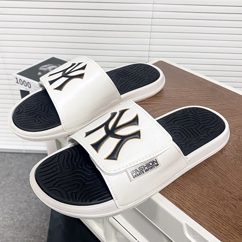 

2025 новые модные мужские/женские летние тапочки, противоскользящие тапочки, уличные пляжные шлепанцы для мужчин, домашняя удобная обувь