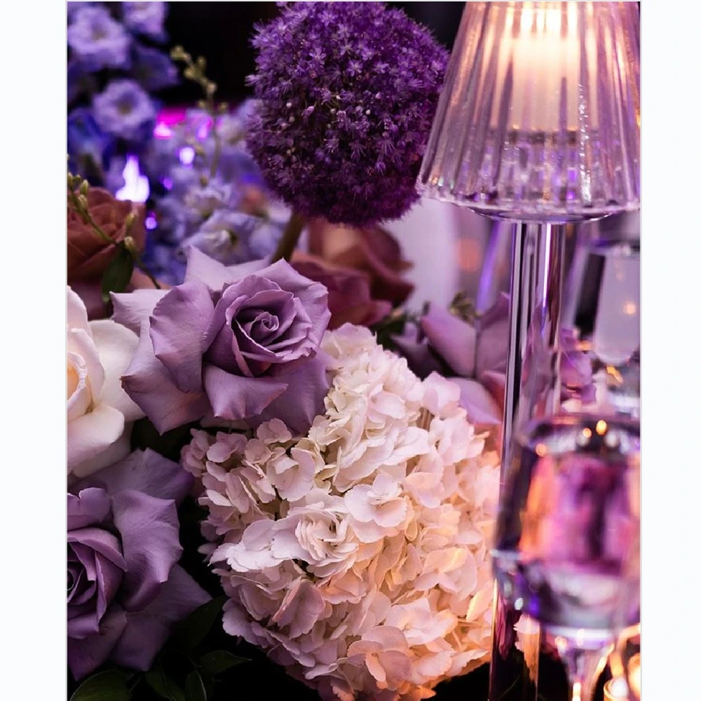 10pcs 50-90cm Acrylic Transparent Trumpet-Style Wedding Decorative Vase Table centerpieces Ornament