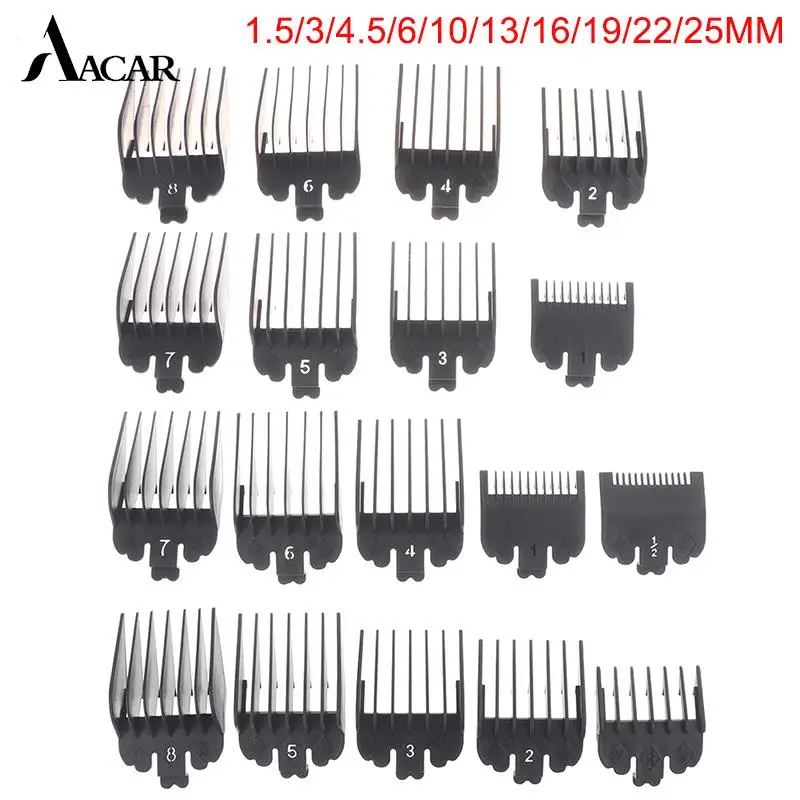 

8/10Pcs T9 Universal 1.5/3/4.5/6/10/13/16/19/22/25mm Hair Trimmer Clipper Limit Comb Guide Sets Limit Calipers Tools