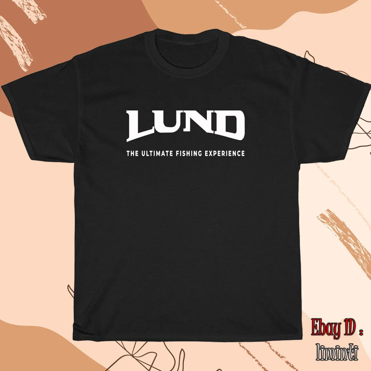 New Shirt LUND Fishing Logo Men's Black/Grey/White/Navy T-Shirt Size S to 5XL