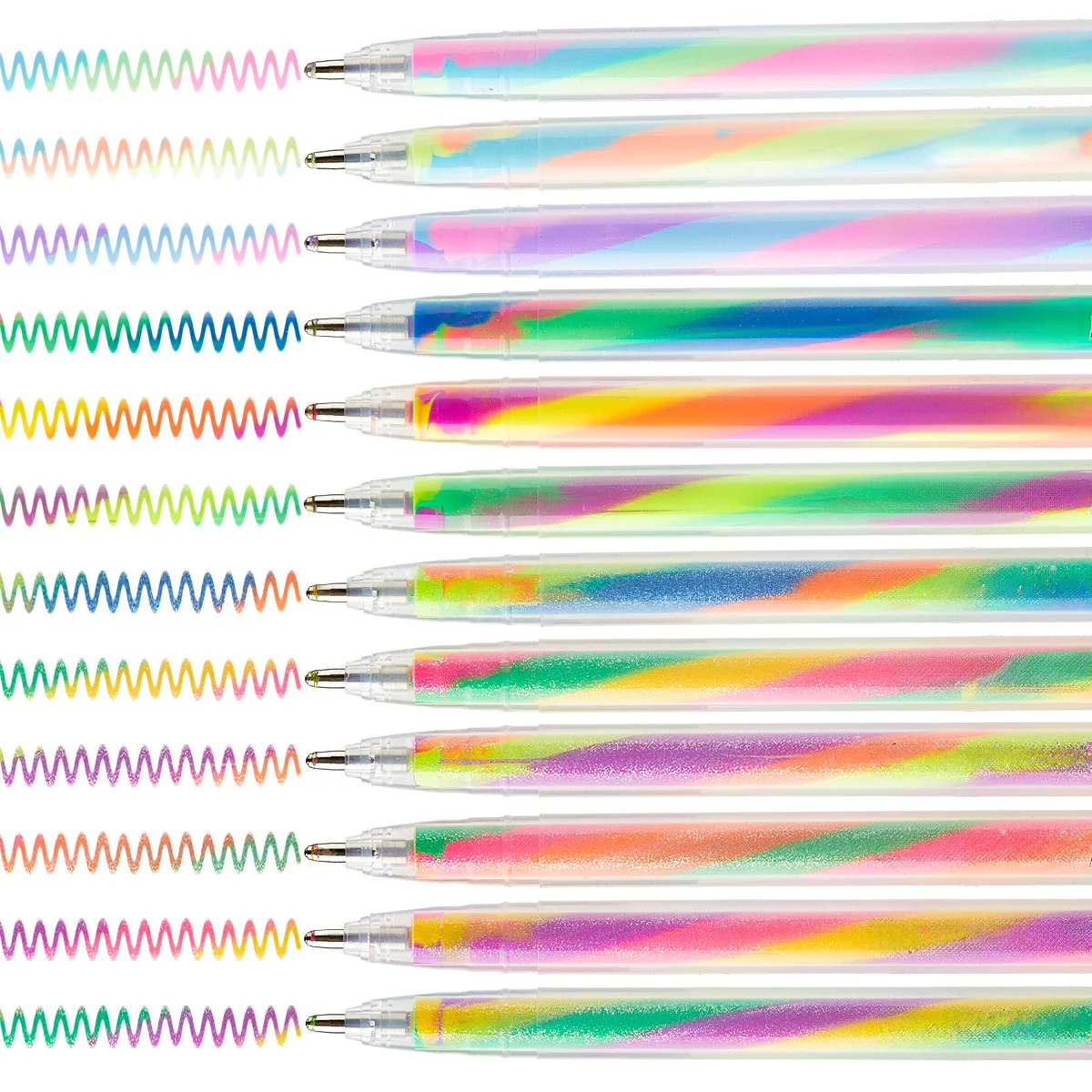 Surligneur de couleur de noël 1.2mm, stylo arc-en-ciel dégradé tricolore, dessin de compte à main, carte de vœux, stylo en spirale pour festival, 6 pièces