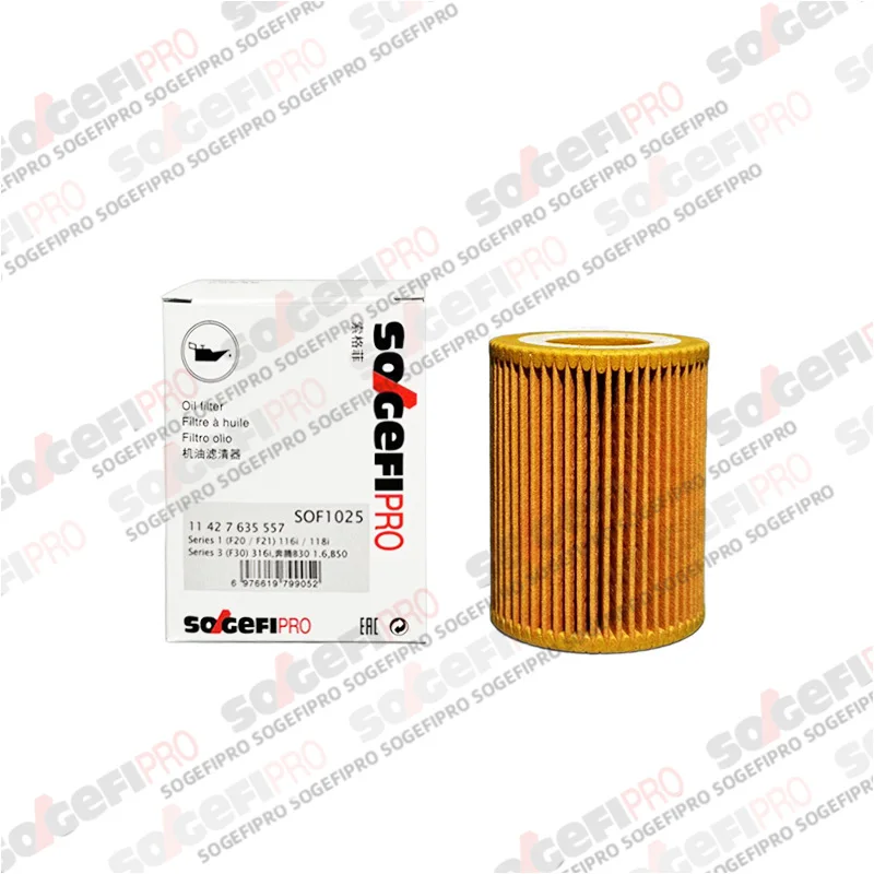 

For BMW 116i 118i 120i F20 F21 316i 320i F30 F31 1.6L 2011-2016 SOGEFIPRO Oil Filter SOF1025 11427611969 11427635557