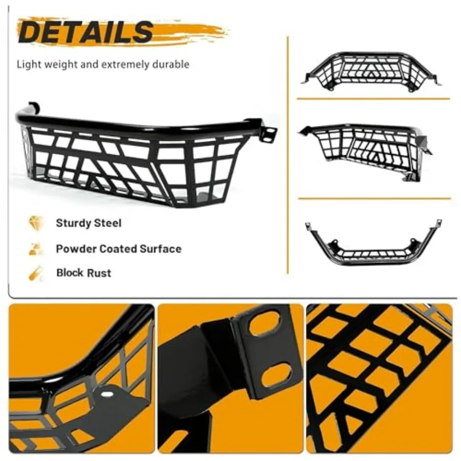 حاوية سرير البضائع الفولاذية مع الباب الخلفي لـ 20202025 Kawasaki Teryx KRX 1000 و20232025 KRX4 1000 الأمتعة المطلية بالمسحوق الأسود