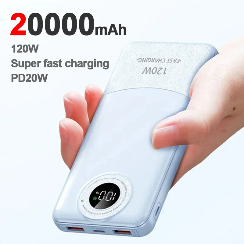 

20000mAH 120W Power BankSuper Fast Charging Ultralarge Capacity for Mobile Power External Battery for XIAOMI Iphone 15 14 13