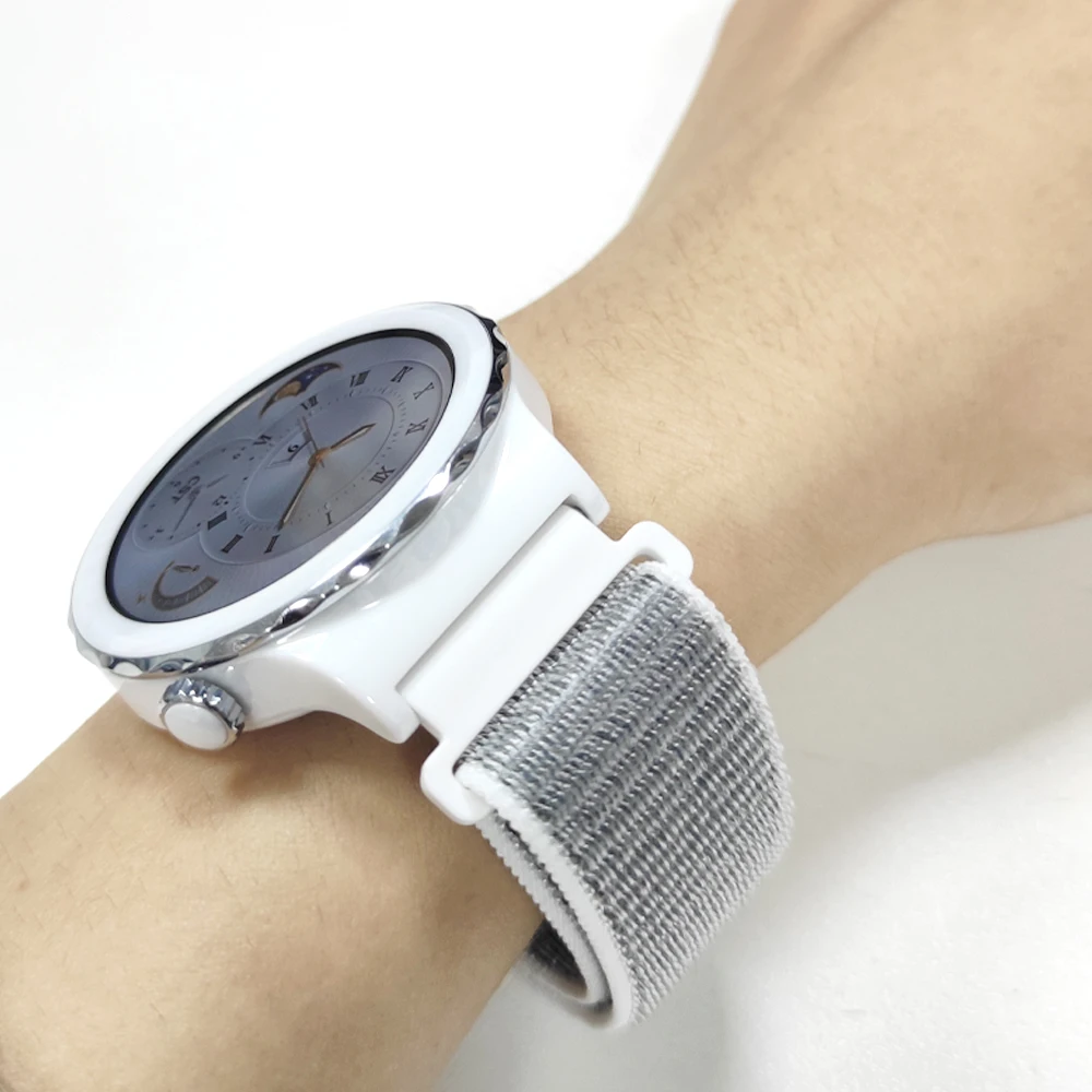 20 mm 22 mm slimme horlogeband voor Huawei Watch 4 3/GT5 4 Pro/Amazfit Balance nylon lusarmband Samsung Galaxy Watch 7 6 5 4 band