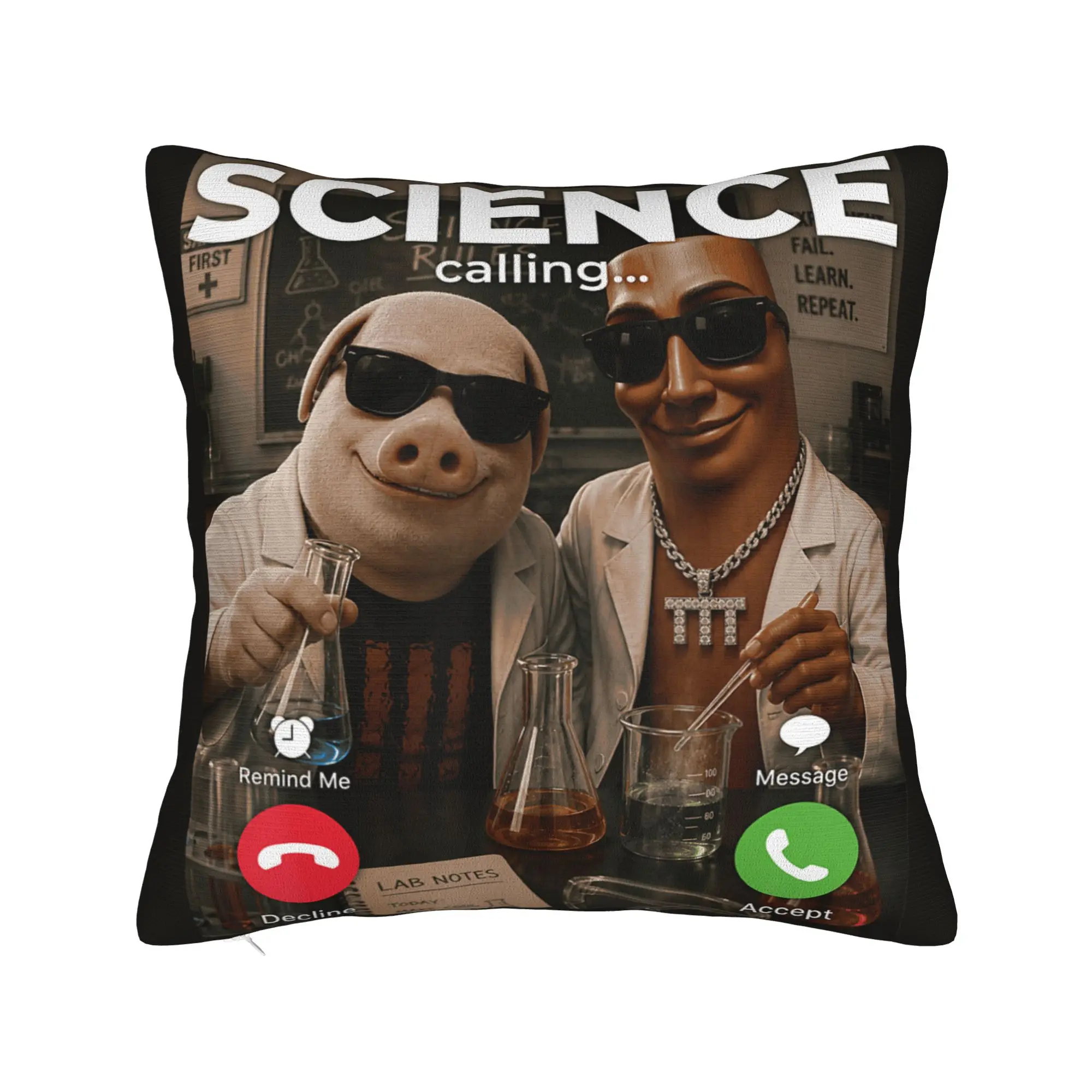 Pillow Cover Lab Experiment Bros Tung Sahur John Pork Science Lab Meme  Funny Pillow Case For Living Room Bed Chair Pillowcases
