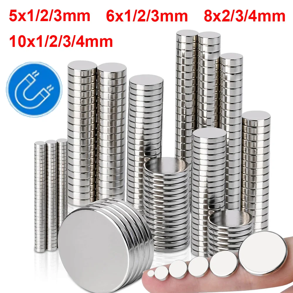 

N35 Super Powerful Magnets Strong Disc Magnets for Fridge DIY Building Scientific Craft Education 5x1 5x2 6x1 6x2 8x1 8x2 10x1mm