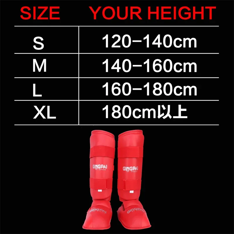 WKF Approved Karate Knee Warmer Taekwondo Shin Guard Boxing Gloves Shank Foot Protector Men Sports Socks Adult Kids