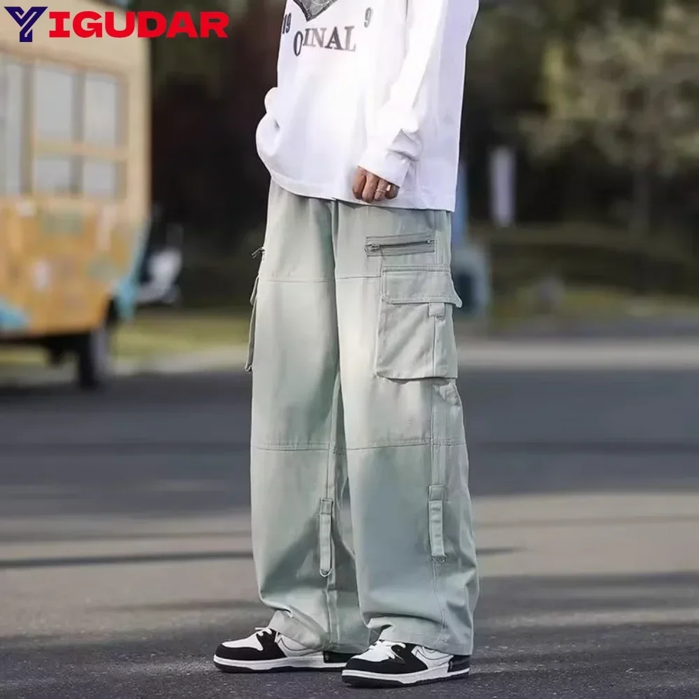 

Streetwear Hip Hop Joggers Cargo Pants Men Multi-Pocket Elastic Waist Harem Trousers Male Harajuku Casual man Sweatpants
