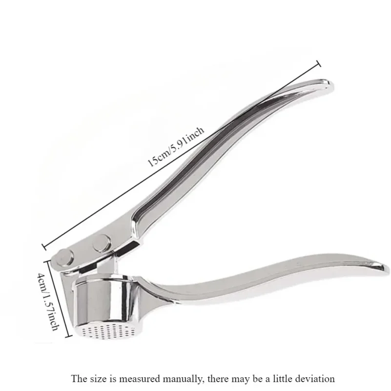 High Efficiency Garlic Press Heavy Duty Garlic Mincer Easy To Squeeze and Clean Rust Proof and Dishwasher Safe Ginger Crusher