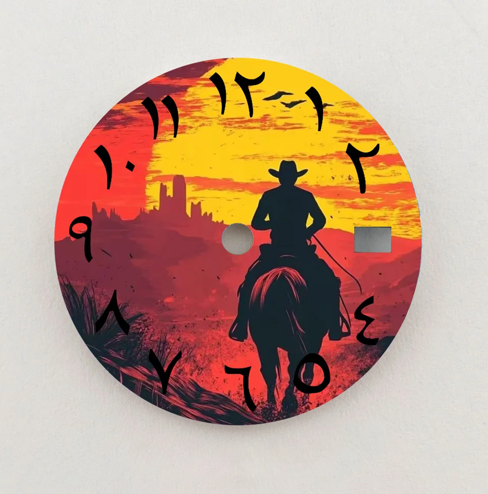 28.5mm Dial NH35 Dial Sunset Cowboy Arabic numeral Dial NH36 Dial High-Quality Dial Custom LOGO Suitable For NH35/36 Movemen