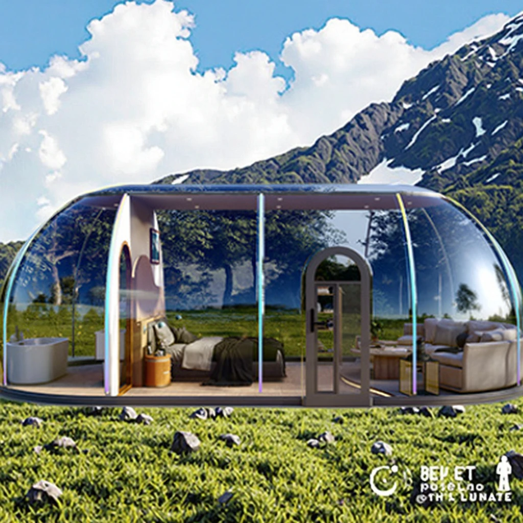D2025 Outdoor Clear Igloo Bubble Tent Full House See-Through Design with Durable PVC Fabric Tiny Glamping House