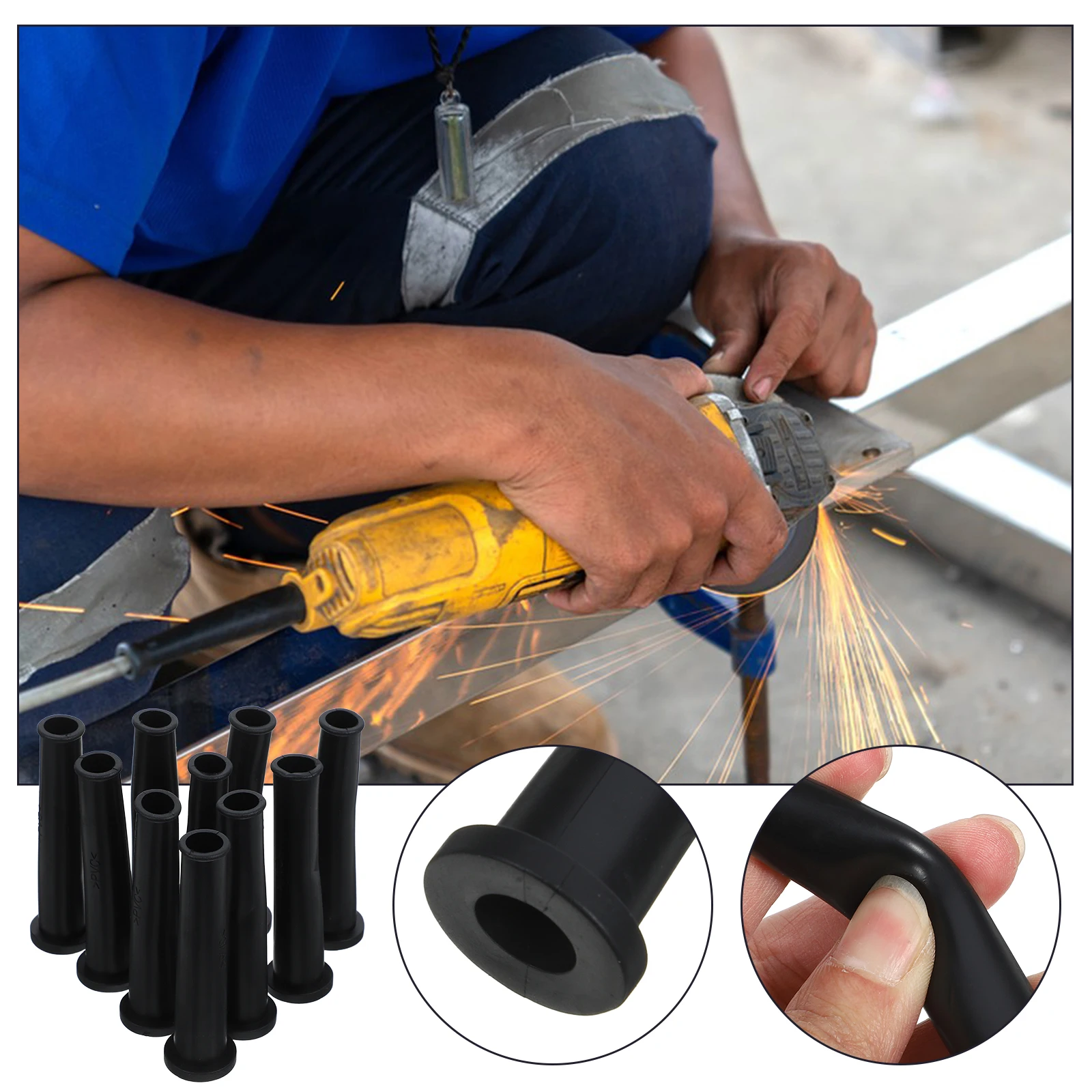 

20Pcs Cable Protective Sleeve Rubber Wire Management Hose for Home Office Cord Organizer Cable Sleeves Protection