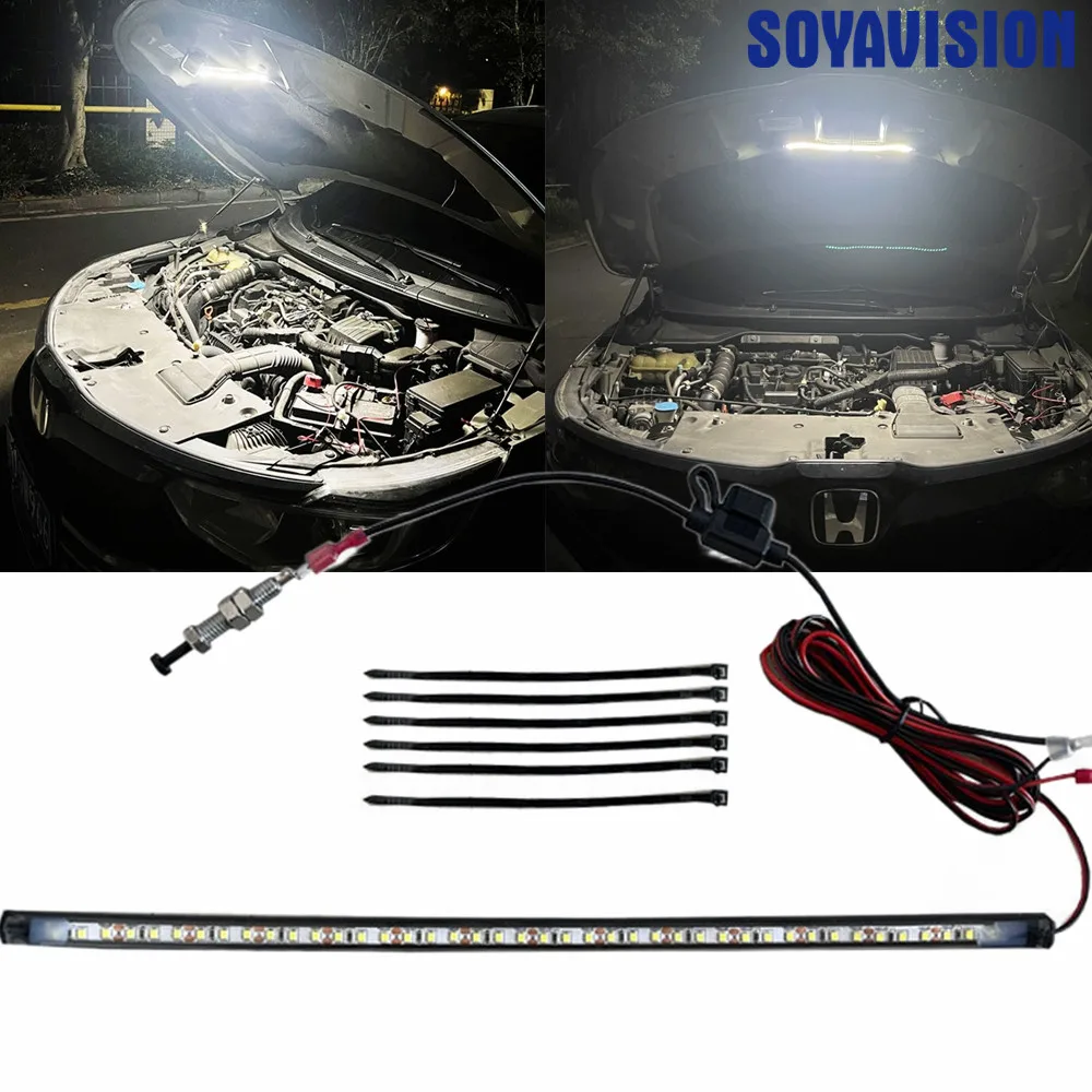 

LED Car Under Hood Work Inspection Light Kit with Automatic On/Off Universal Fit Any Vehicles Car Truck Repair LED Strip Light