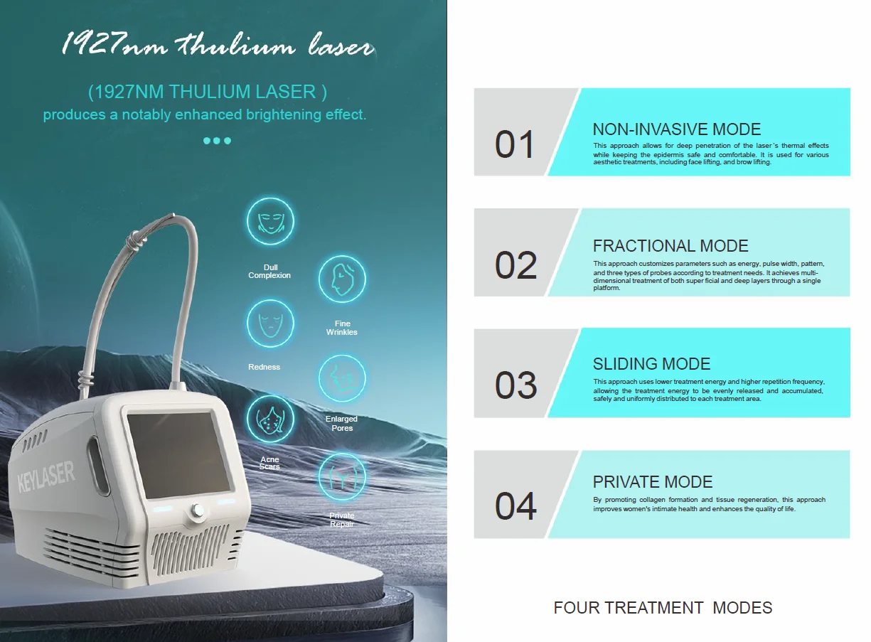 Most Powerful Standing Melasma Laser Treatment Machine 1927nm Thulium Laser Fractionated 1927 Fractional Thulium Laser