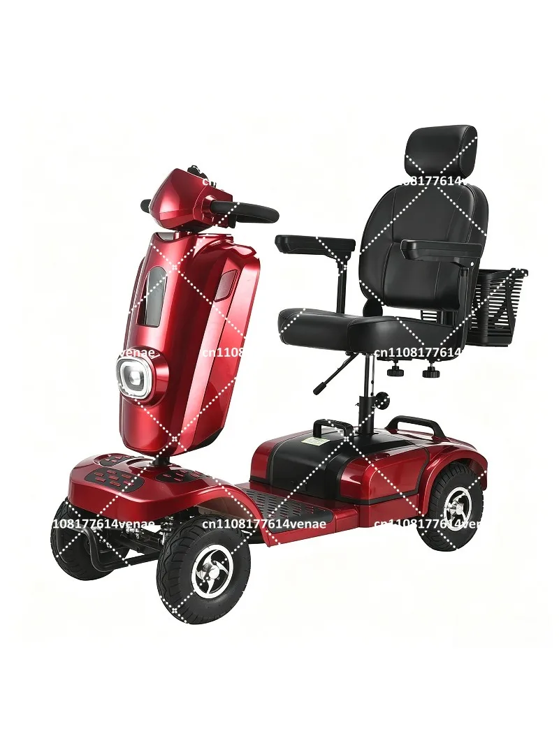 Electric Mobility Scooter for Seniors, Foldable Travel Scooter with Dual Battery, Lightweight Compact Design