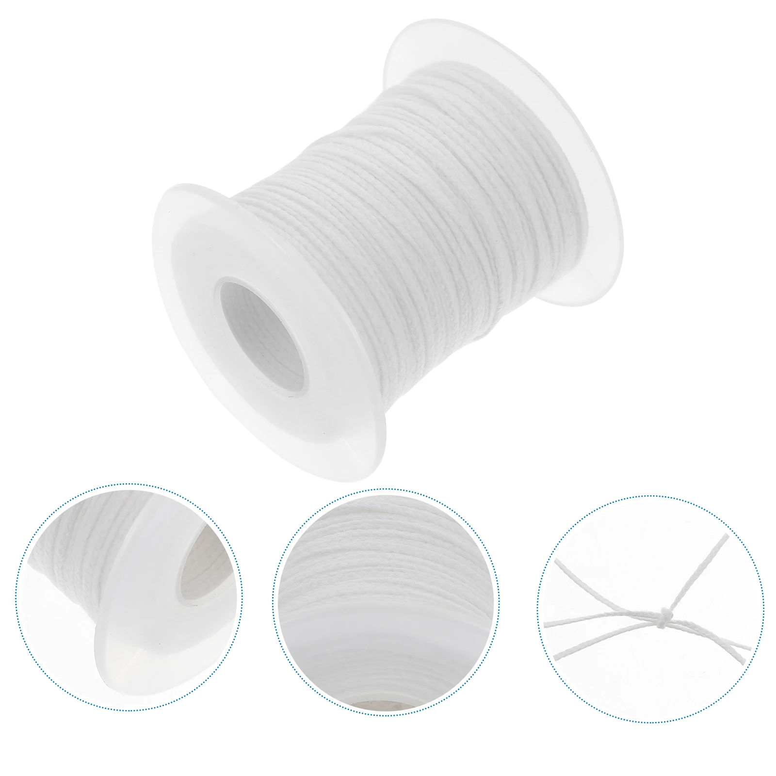 

1 Roll 61M 5.7X5.6Cm White Cotton Wicks For Diy Making Braided Wick Spool Taper Pillar Candles Compatible Metal